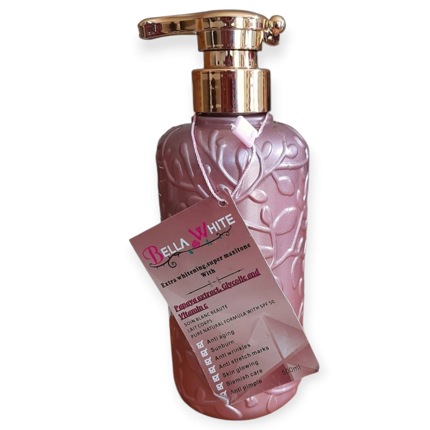 Bella White with Glutathion Glow Body Milk (Gold) — 500 ml