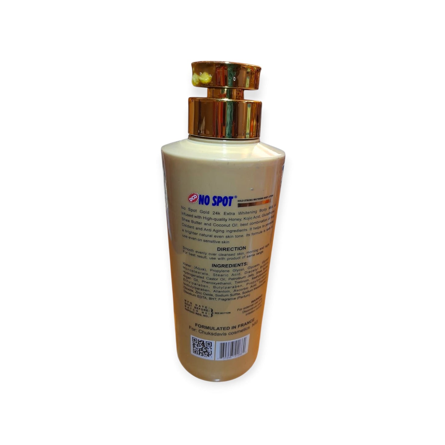 No Spot Gold 24K Extra Whitening Body Milk — 500 ml