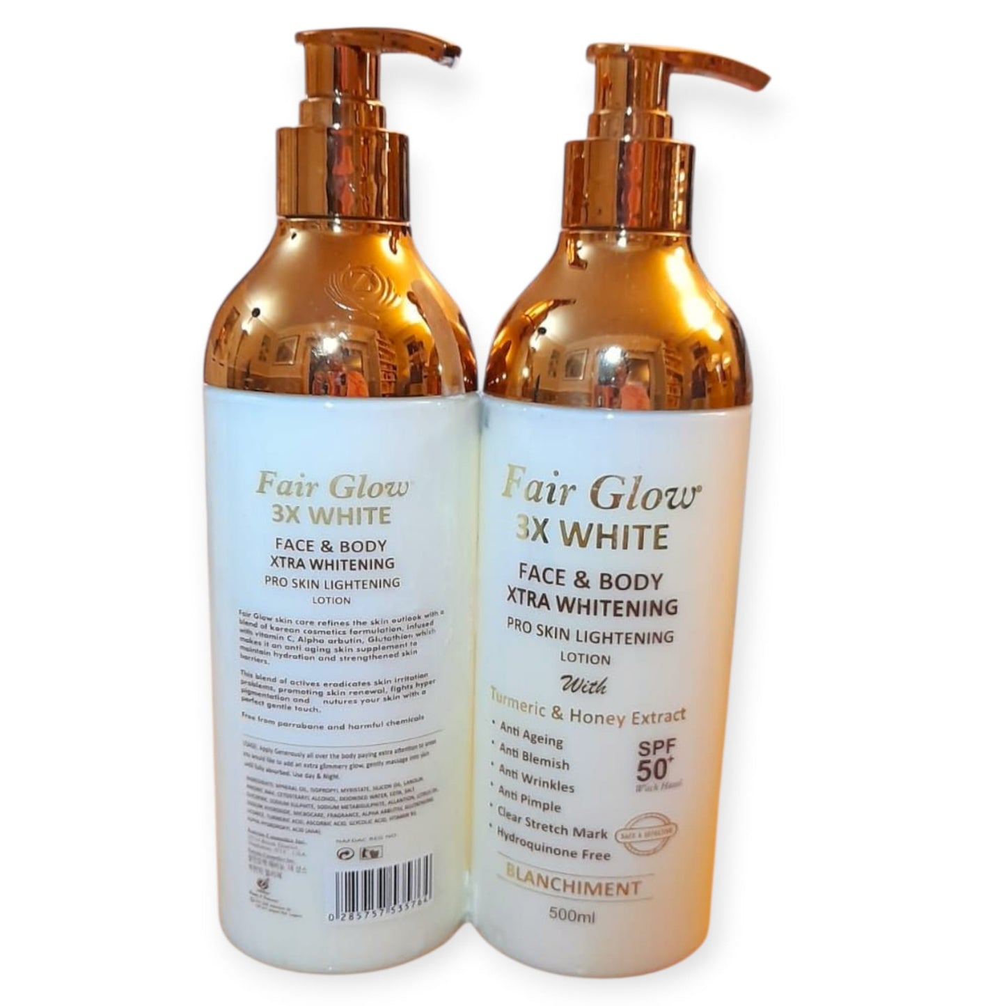Fair Glow 3X White Face & Body Xtra Whitening Lotion SPF 50 — 500 ml