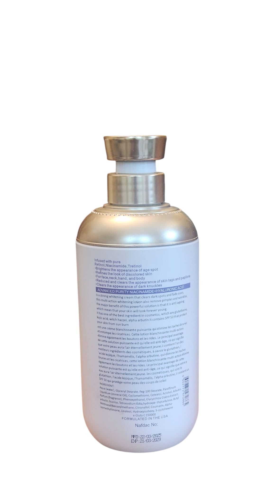 Advanced Purity Niacinamide & Hyaluronic Acid Lotion SPF 75 — 500 ml
