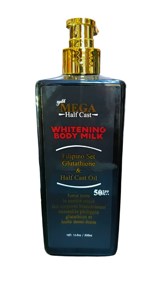 Mega Halfcast Whitening Body Milk with Glutathione — 500 ml