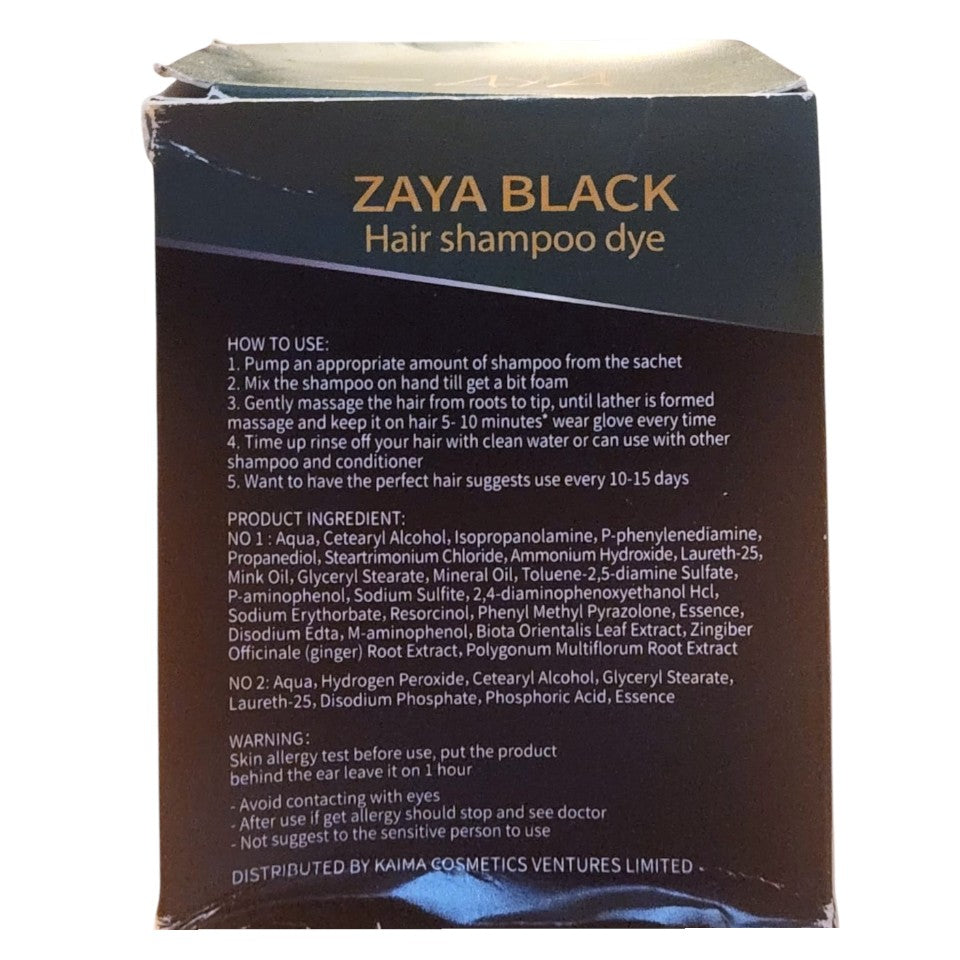 Zaya Black Hair Shampoo Dye 30ml x 10