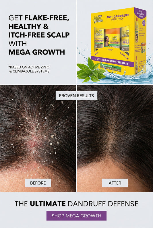 Fight Dandruff & Strengthen Hair with the Mega Growth Anti-Dandruff Value Pack