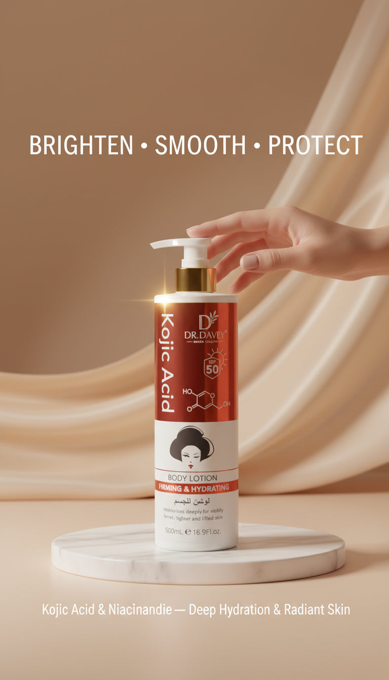 How Dr Davey Kojic Acid Body Lotion with Niacinamide Helps You Achieve Brighter, Hydrated & Smooth Skin