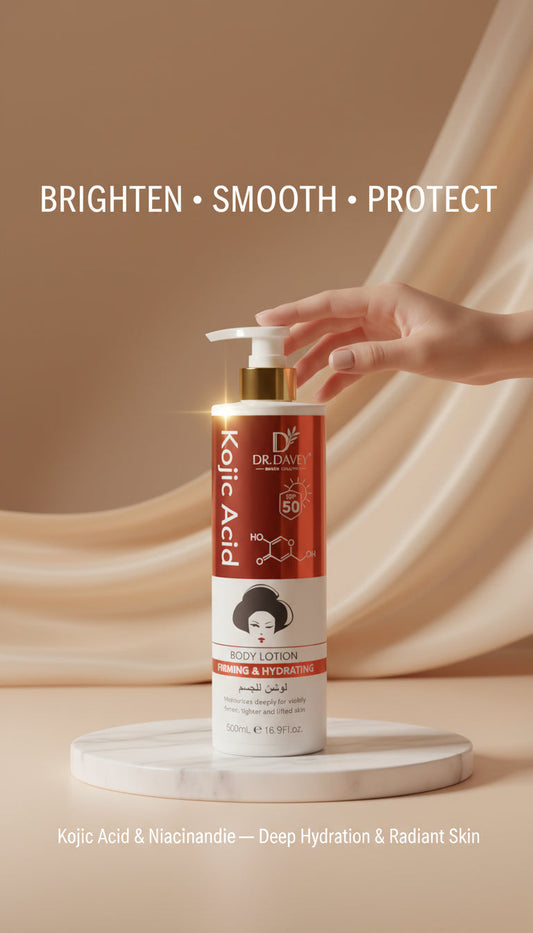 How Dr Davey Kojic Acid Body Lotion with Niacinamide Helps You Achieve Brighter, Hydrated & Smooth Skin