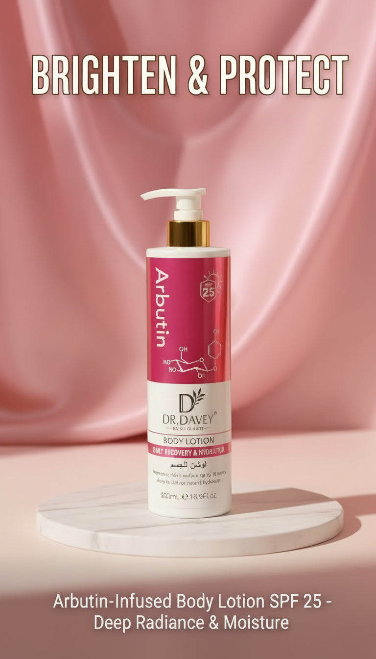 Dr Davey Arbutin Body Lotion with SPF 25 — Hydrate, Brighten & Protect Your Skin Daily