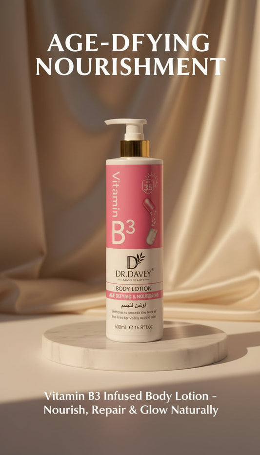 How Dr Davey Vitamin B3 Age-Defying Nourishing Body Lotion Helps You Hydrate & Rejuvenate Skin