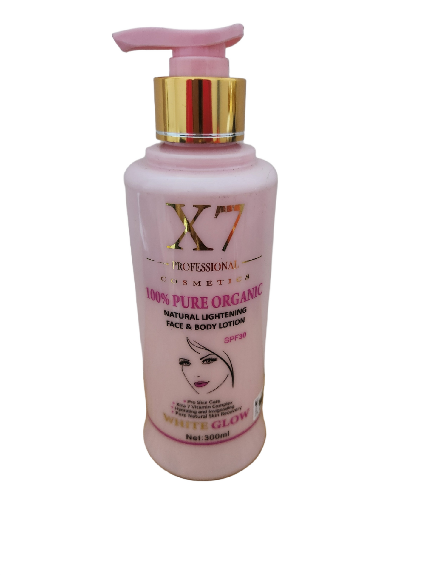 X7 100% Pure Organic Face and Body Lotion — 300 ml