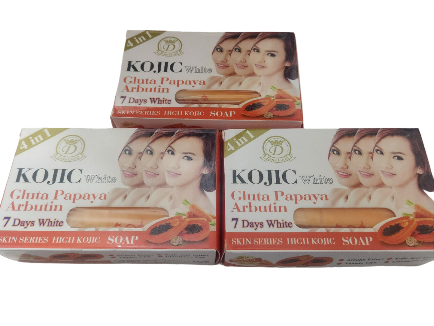 Kojic White Soap — Gluta, Papaya & Arbutin 160g
