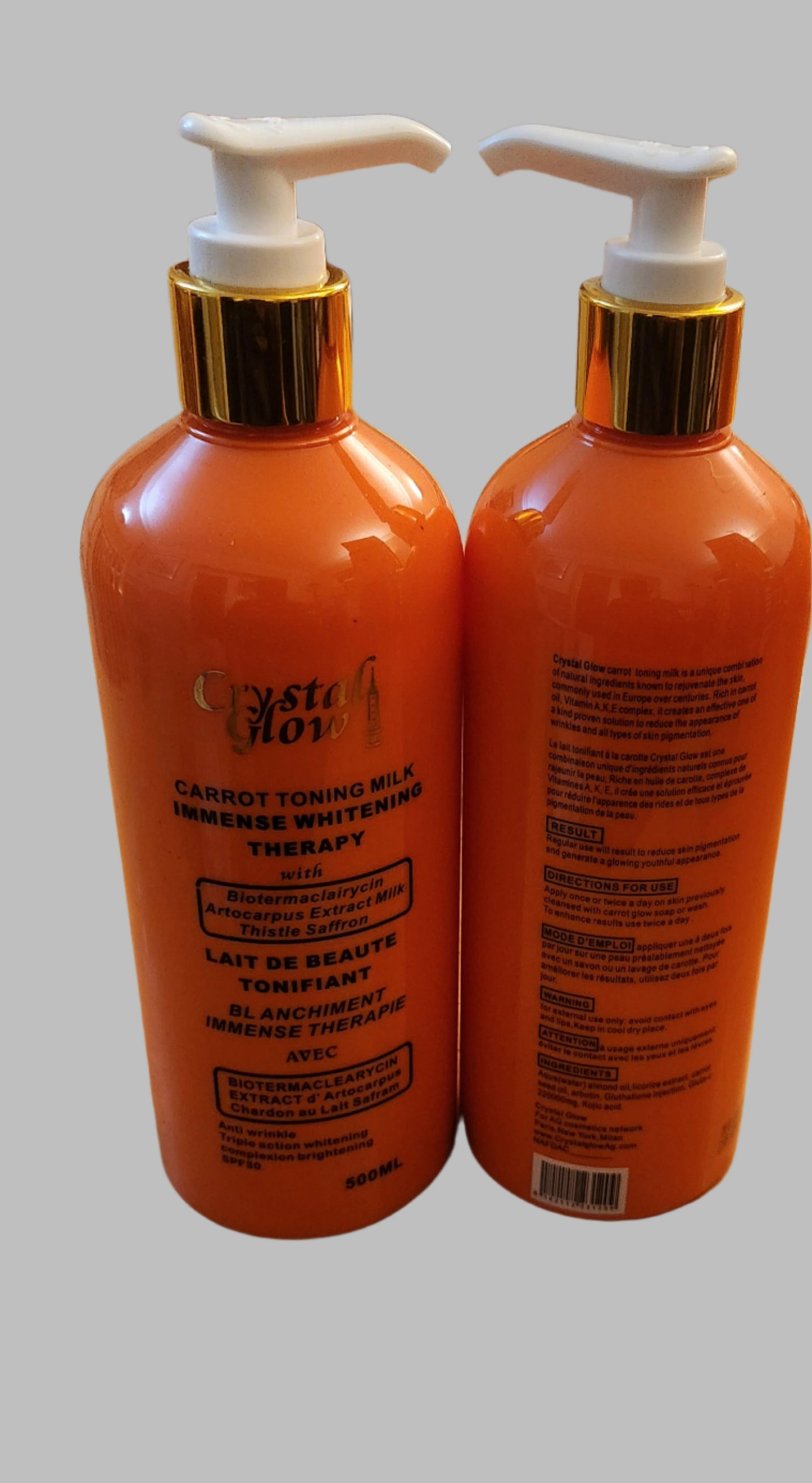 Crystal Glow Carrot Toning Milk — 500 ml