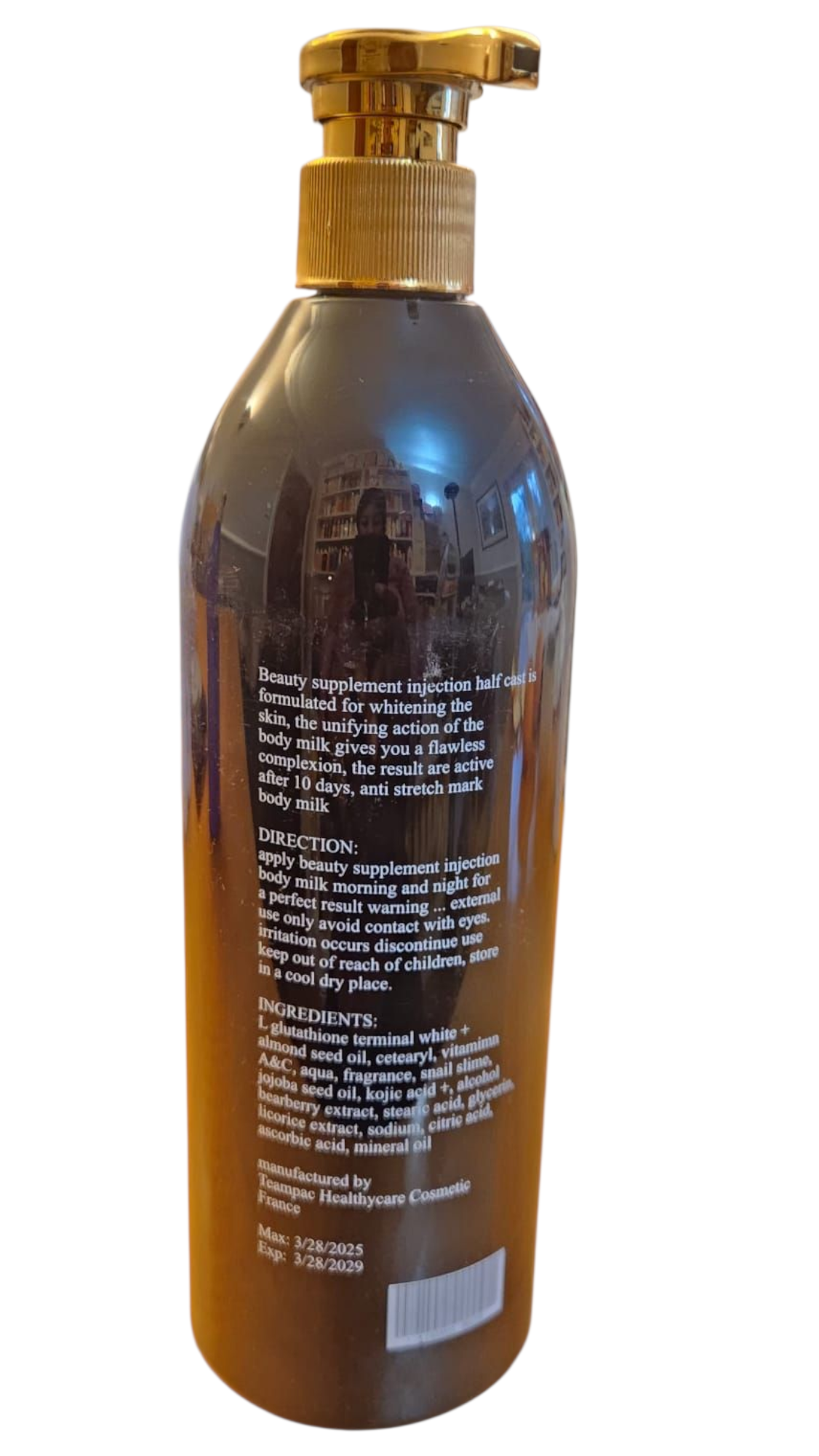 Beauty Supplement Injection Half-Cast Strong Whitening Body Milk 400ml