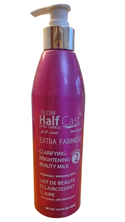 Glow Half Cast Extra Fairness Clarifying Brightening Beauty Milk 450ml