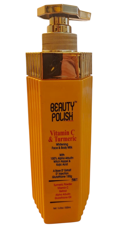 Beauty™ Polish Vitamin C & Turmeric Whitening Face & Body Milk 500ml