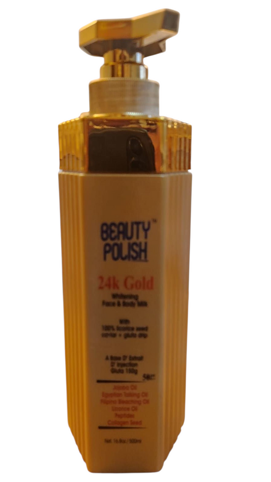 Beauty Polish 24k Gold Whitening Face and Body Lotion 500ml