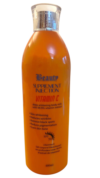 Beauty Supplement Injection Vitamin C Deep Whitening Body Milk lotion - 400ML