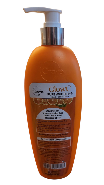 Crave Glow C Pure Whitening Hand & Body Lotion — 500 ml