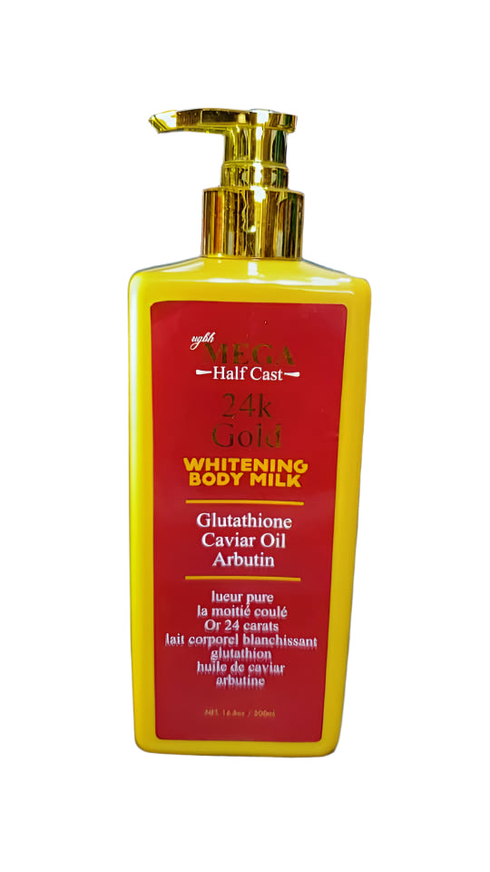 Mega Halfcast 24K Gold Whitening Body Milk — 500 ml