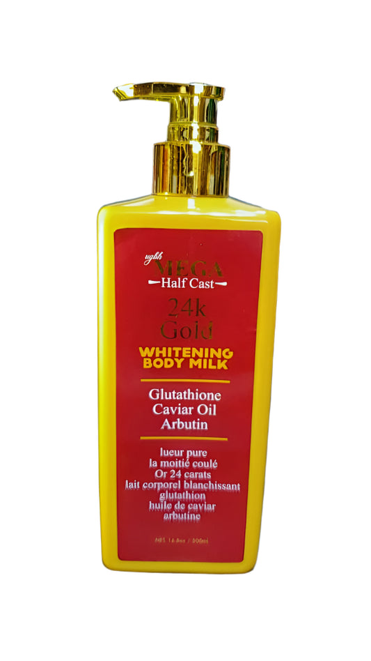 Mega Halfcast 24K Gold Whitening Body Milk — 500 ml