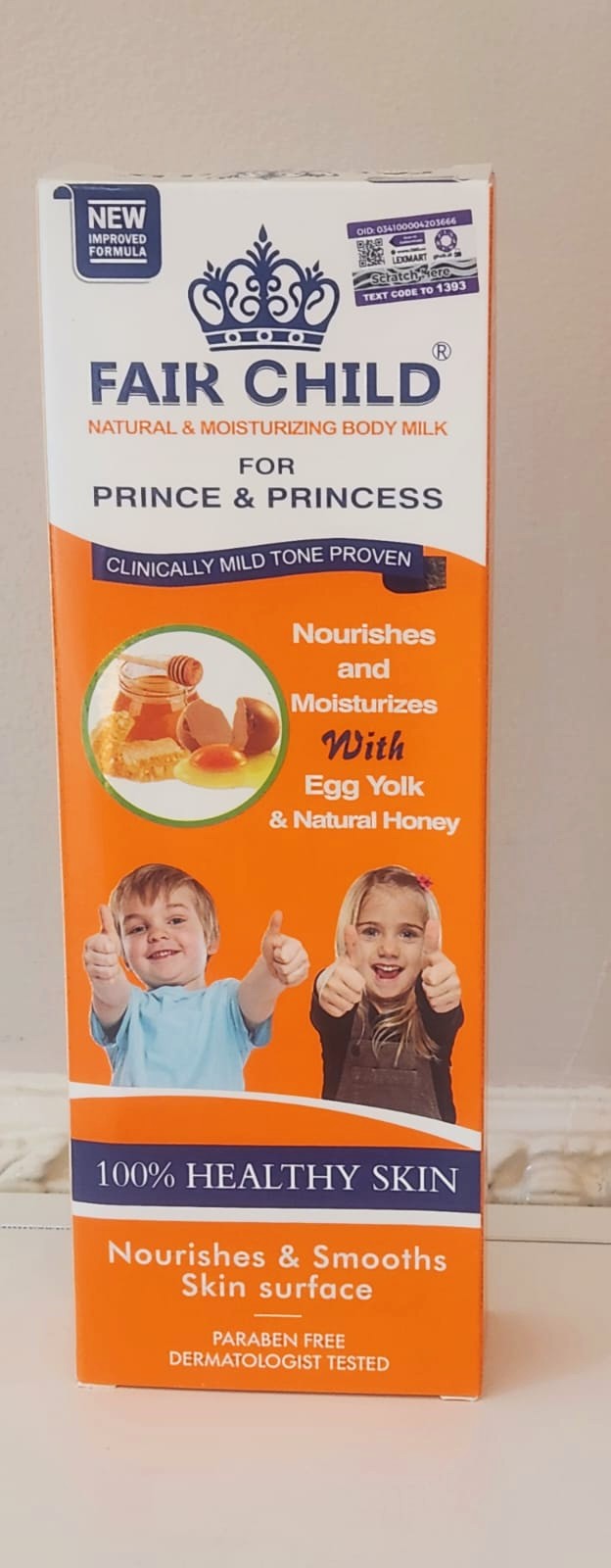 Fair Child Natural Moisturizing Body Milk with Egg Yolk & Natural Honey 400ml
