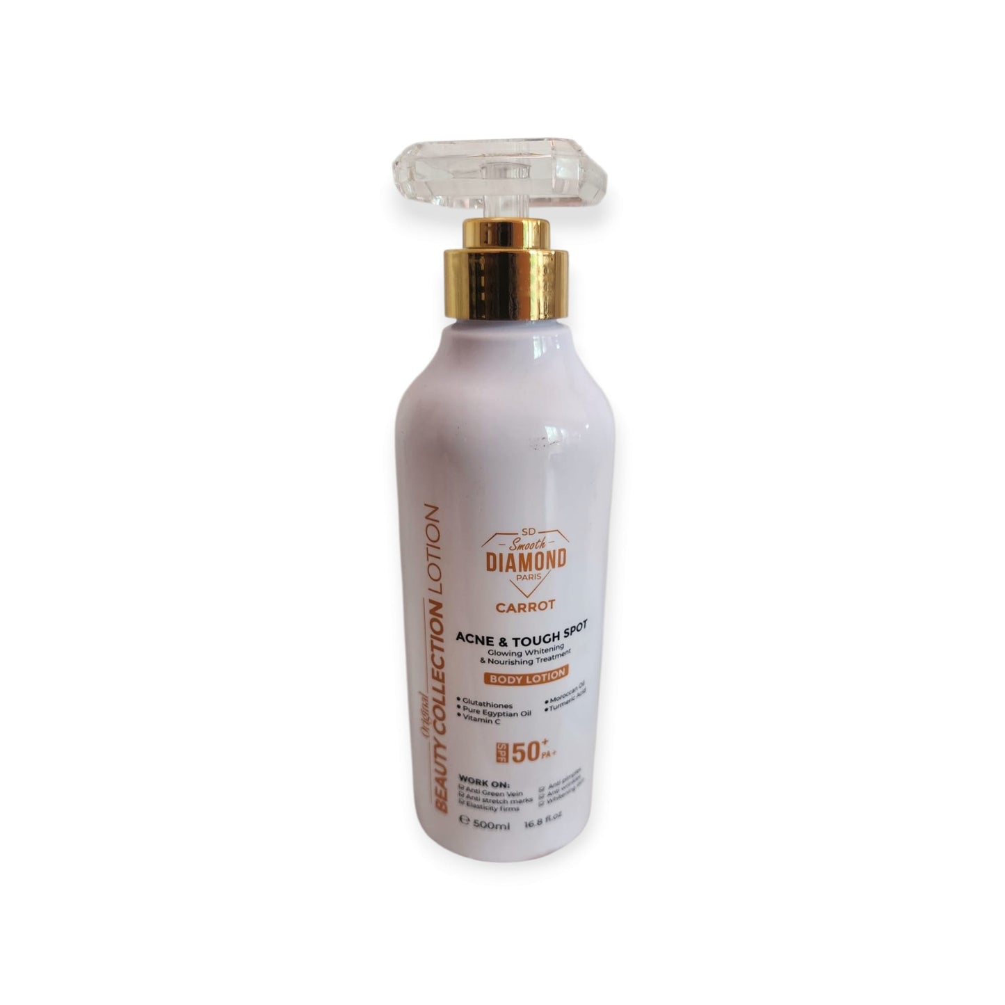 Smooth Diamond Paris Carrot Body Lotion for Acne & Tough Spot — 500 ml