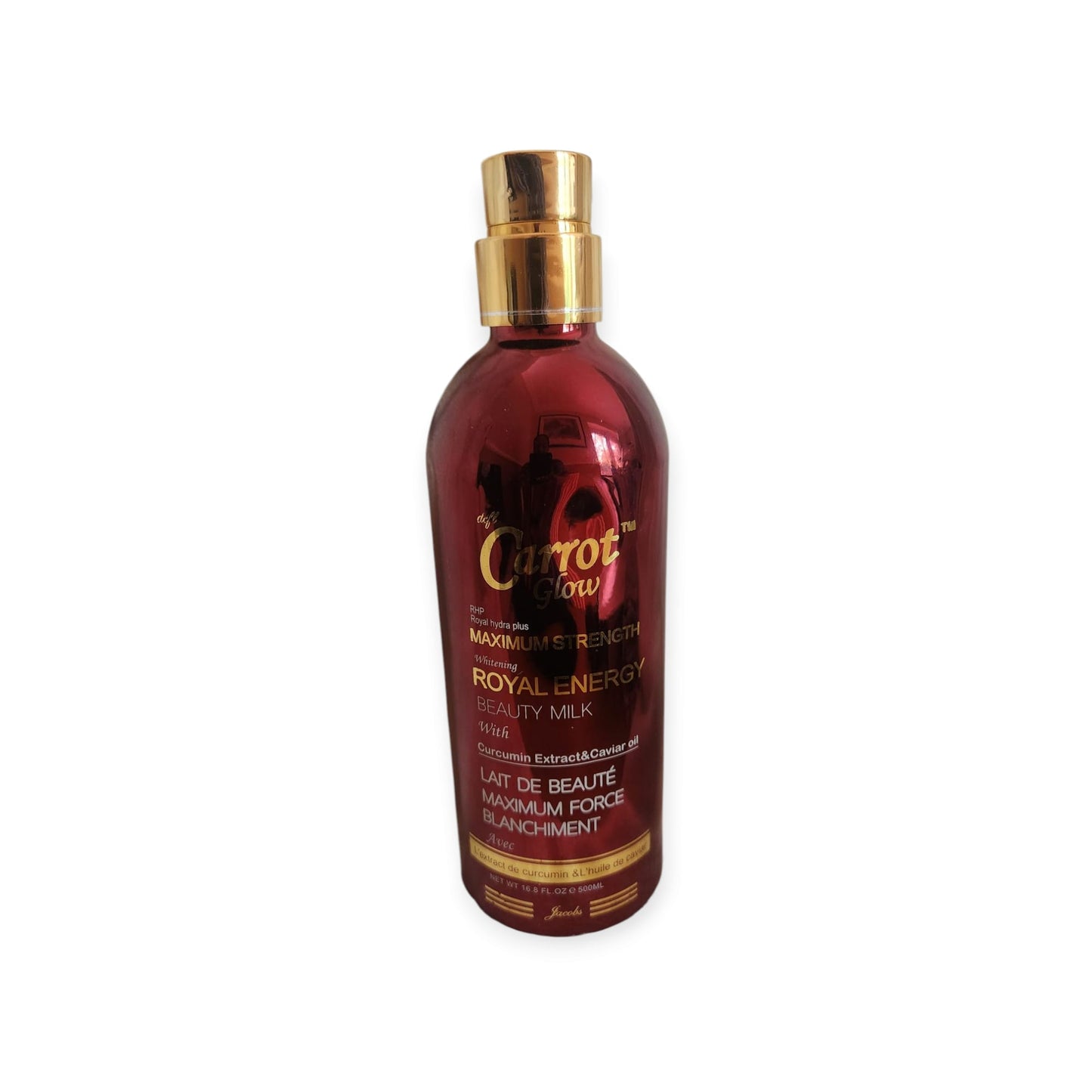 Carrot Glow Maximum Strength Whitening Royal Energy Beauty Milk — 500 ml