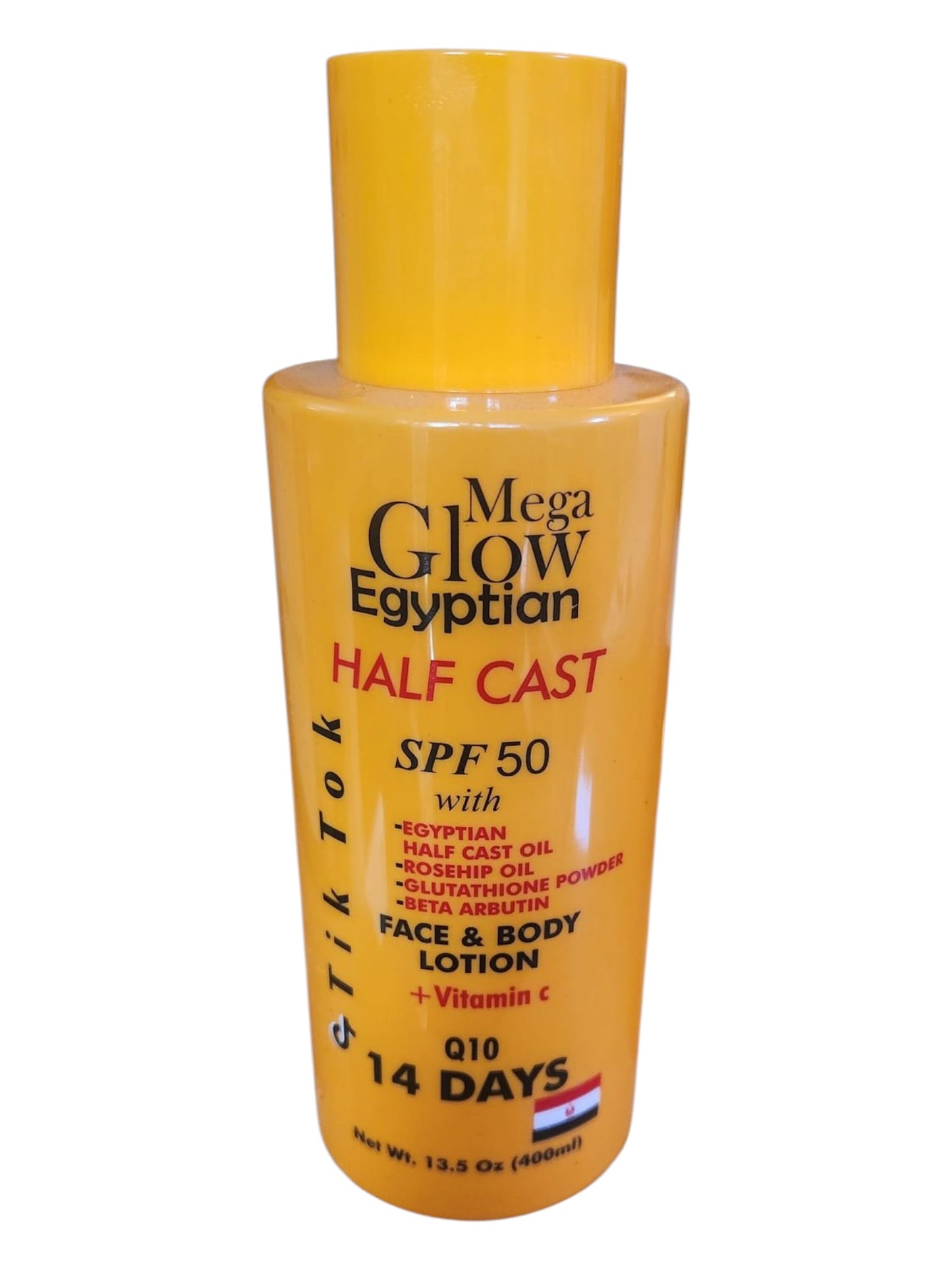 Mega Glow Egyptian Half Cast Face & Body Lotion SPF 50 — 400 ml