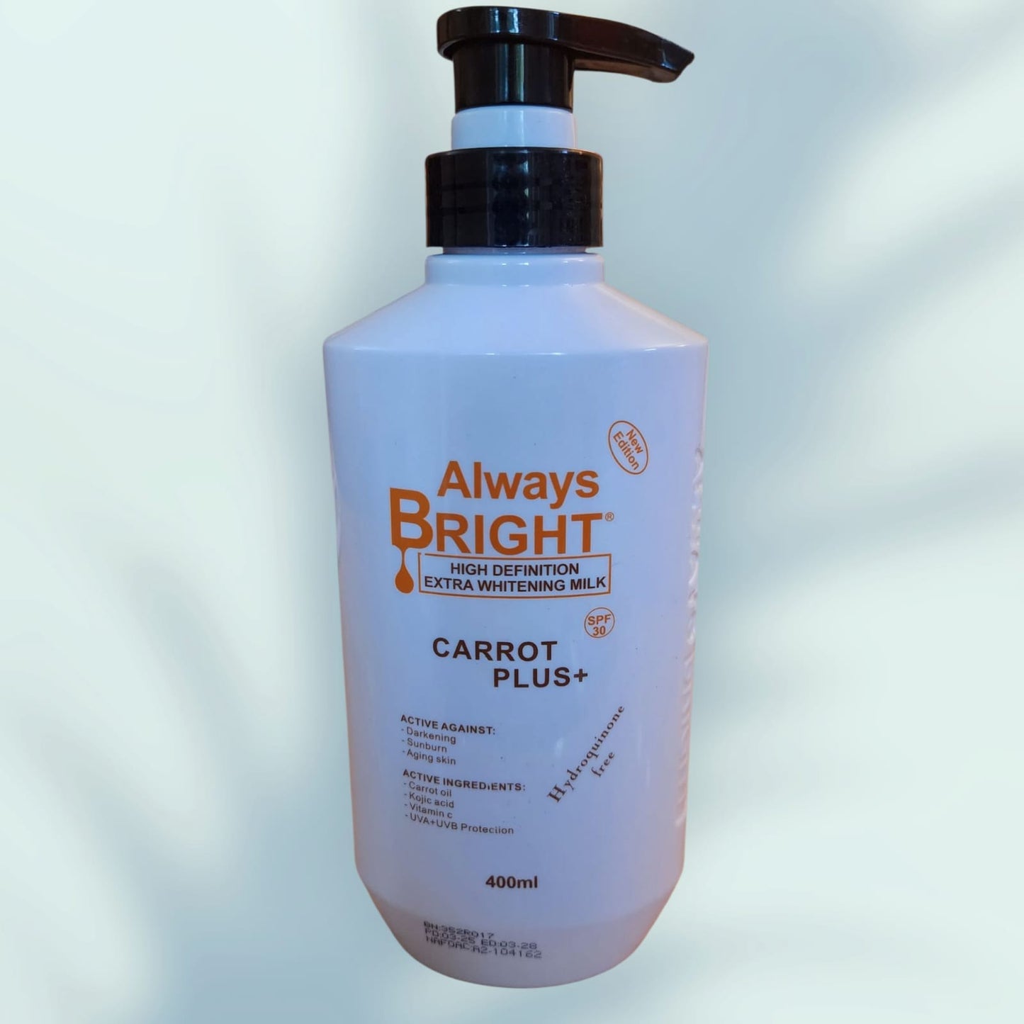 Always Bright HD Extra Whitening Milk Carrot Plus — 400 ml