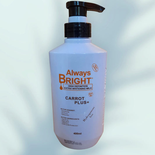 Always Bright HD Extra Whitening Milk Carrot Plus — 400 ml