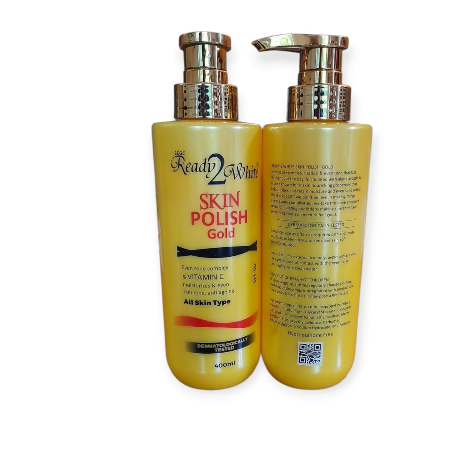 Ready2White Skin Polish Gold Body Lotion SPF 50 — 400 ml