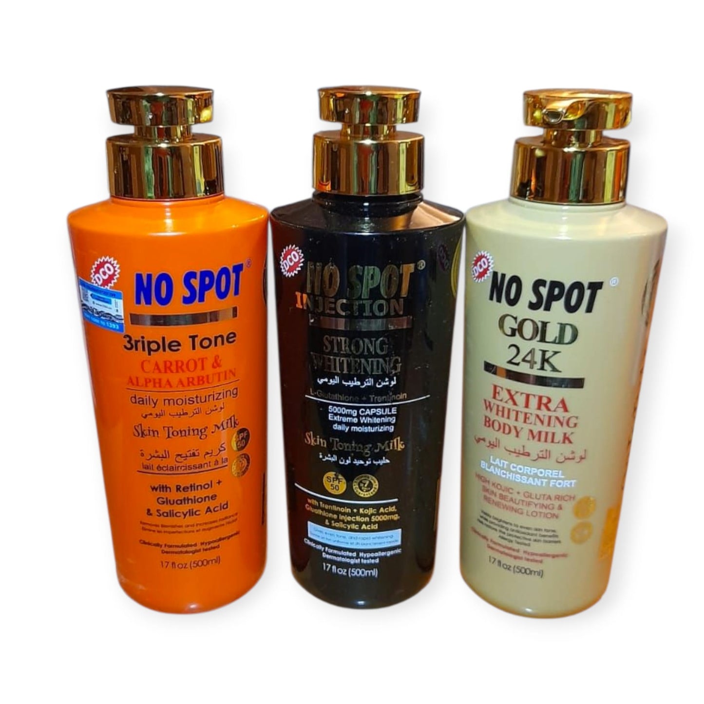 No Spot 3Riple Tone Carrot & Alpha Arbutin Skin Toning Milk — 500 ml