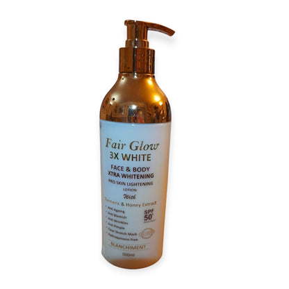 Fair Glow 3X White Face & Body Xtra Whitening Lotion SPF 50 — 500 ml