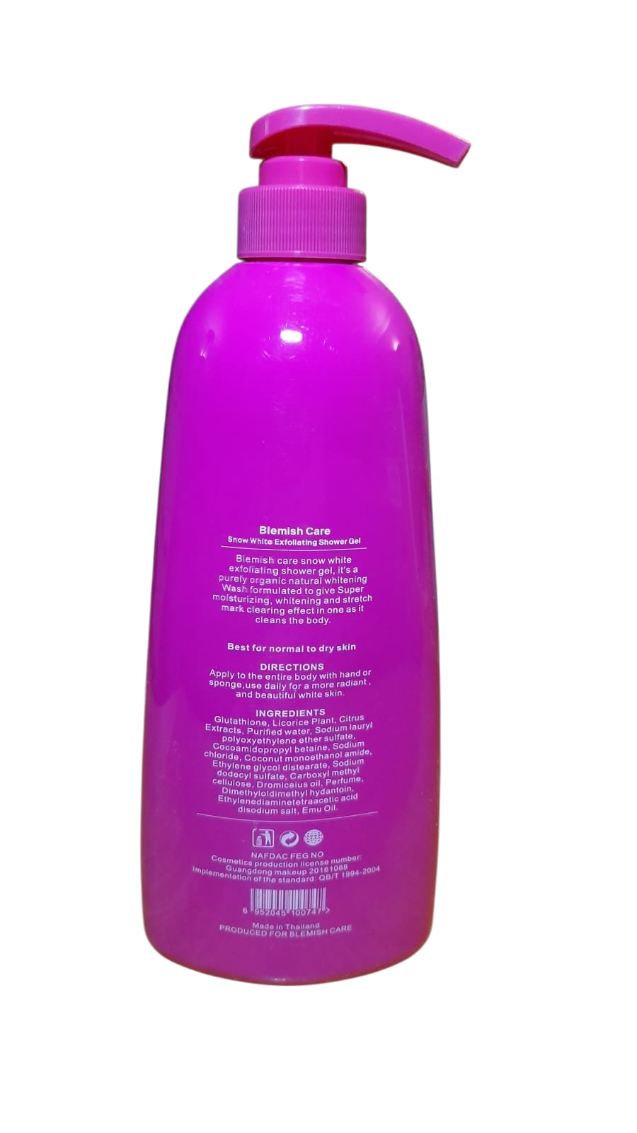 Blemish Care Snow White Exfoliating Shower Gel 800ml
