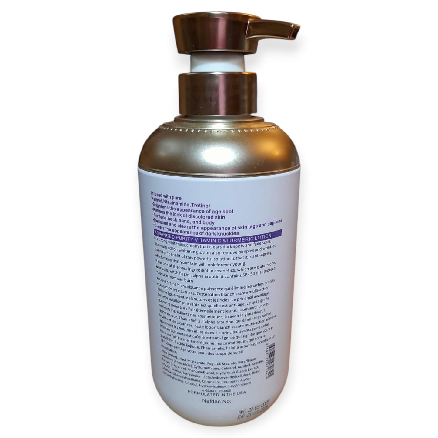 Advanced Purity Vitamin C & Turmeric Advanced Brightening Lotion SPF 75 — 500 ml