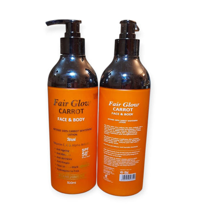 Fair Glow Carrot Face & Body Lotion SPF 50 — 500 ml