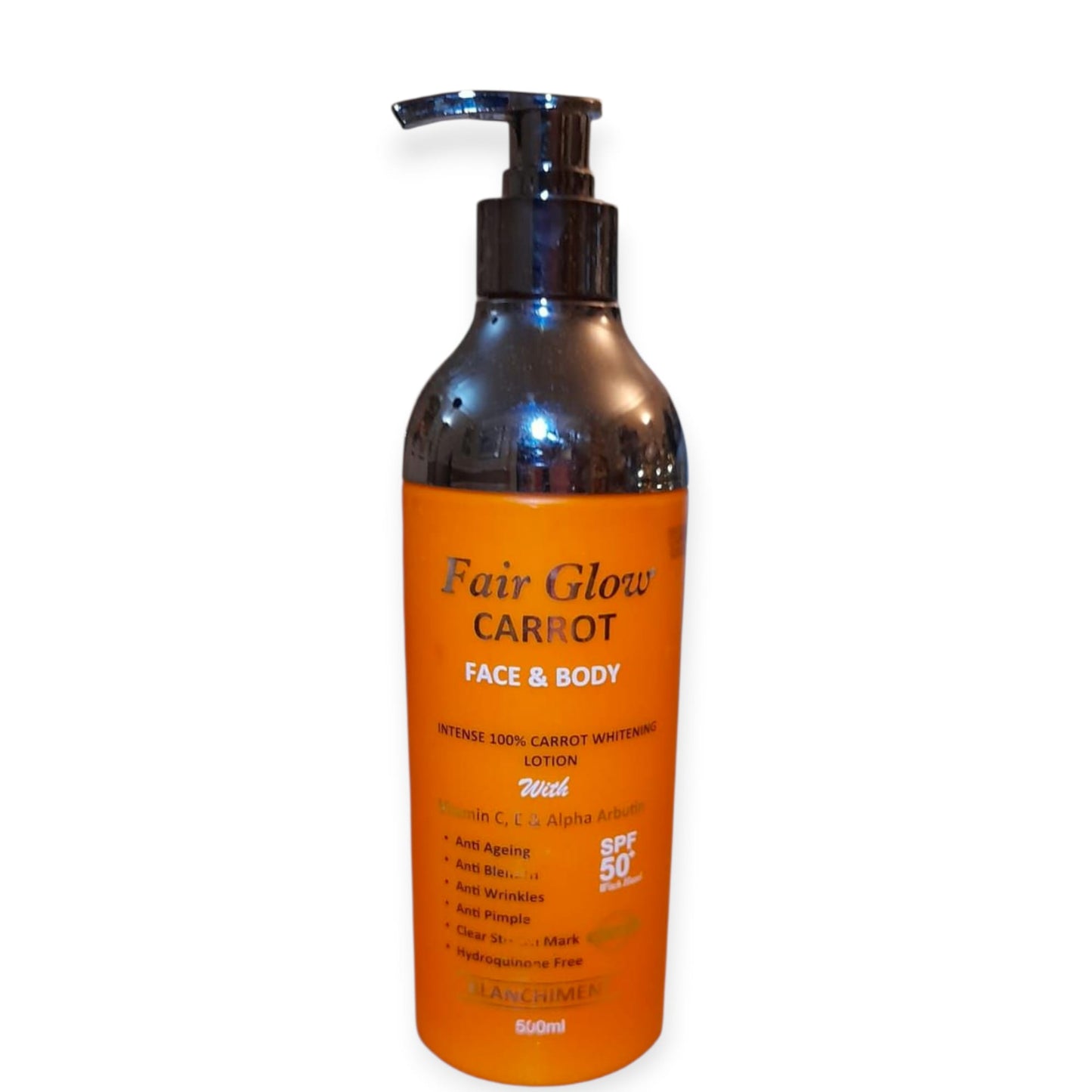 Fair Glow Carrot Face & Body Lotion SPF 50 — 500 ml