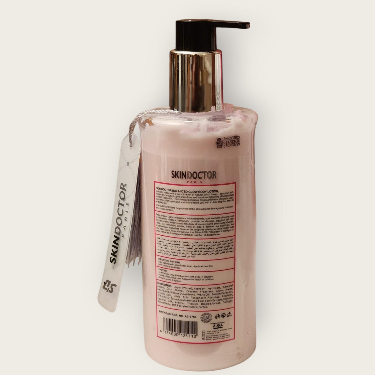 Skin Doctor Paris Egyptian Glow Ultra Radiance Pure Whitening Body Milk with SPF 30 — 400 ml