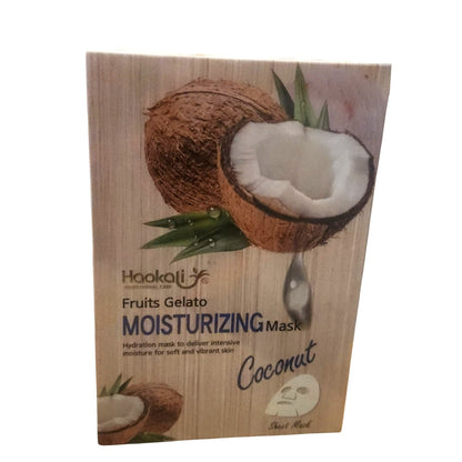 Haokali Fruit Gelato Moisturizing Coconut Facial Sheet Mask 30ml x 10 pieces