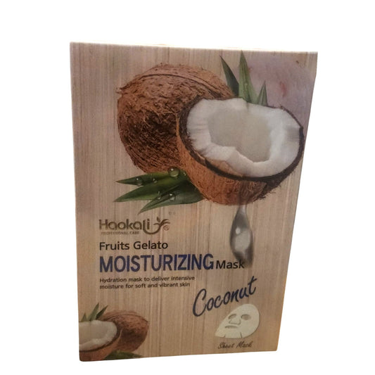 Haokali Fruit Gelato Moisturizing Coconut Facial Sheet Mask 30ml x 10 pieces