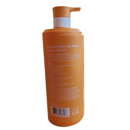 Aqua Rich Hydrating Bright Body Gel Wash with Turmeric and Vitamin C, 1000ml
