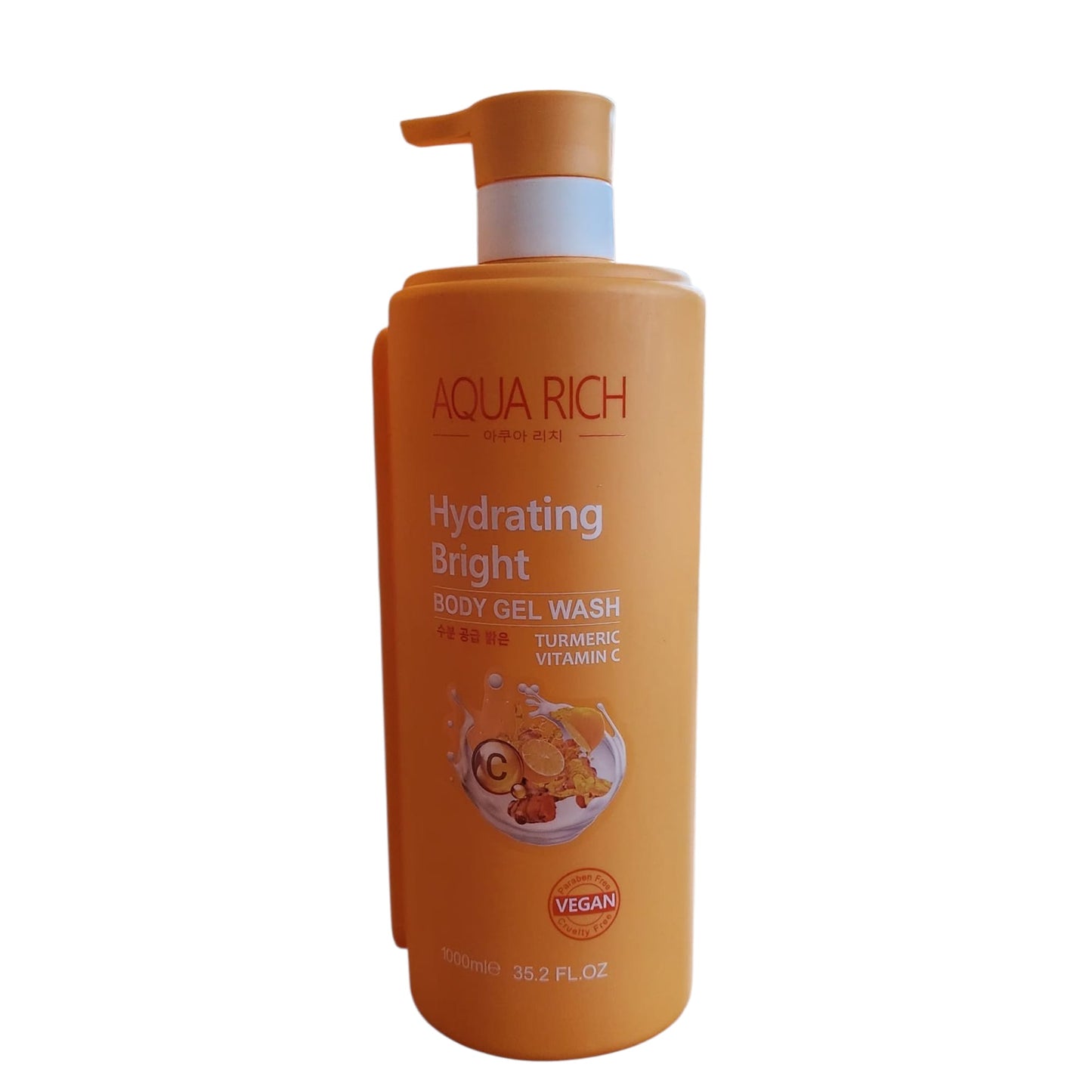 Aqua Rich Hydrating Bright Body Gel Wash with Turmeric and Vitamin C, 1000ml