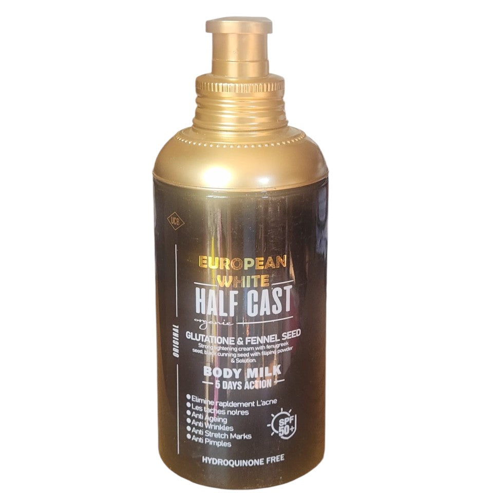 European White Half Cast Glutathione & Fennel Seed Body Milk — 500 ml