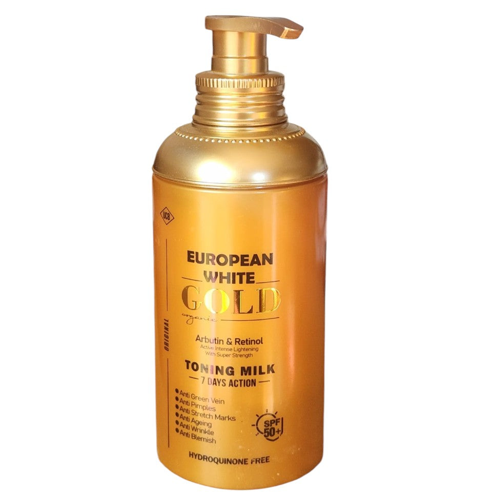 European White Gold Arbutin & Retinol Toning Milk — 500 ml