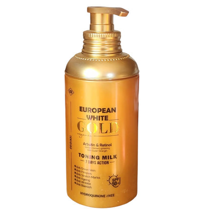 European White Gold Arbutin & Retinol Toning Milk — 500 ml