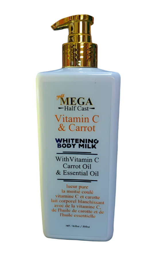 Mega Halfcast Vitamin C & Carrot Whitening Body Milk — 500 ml