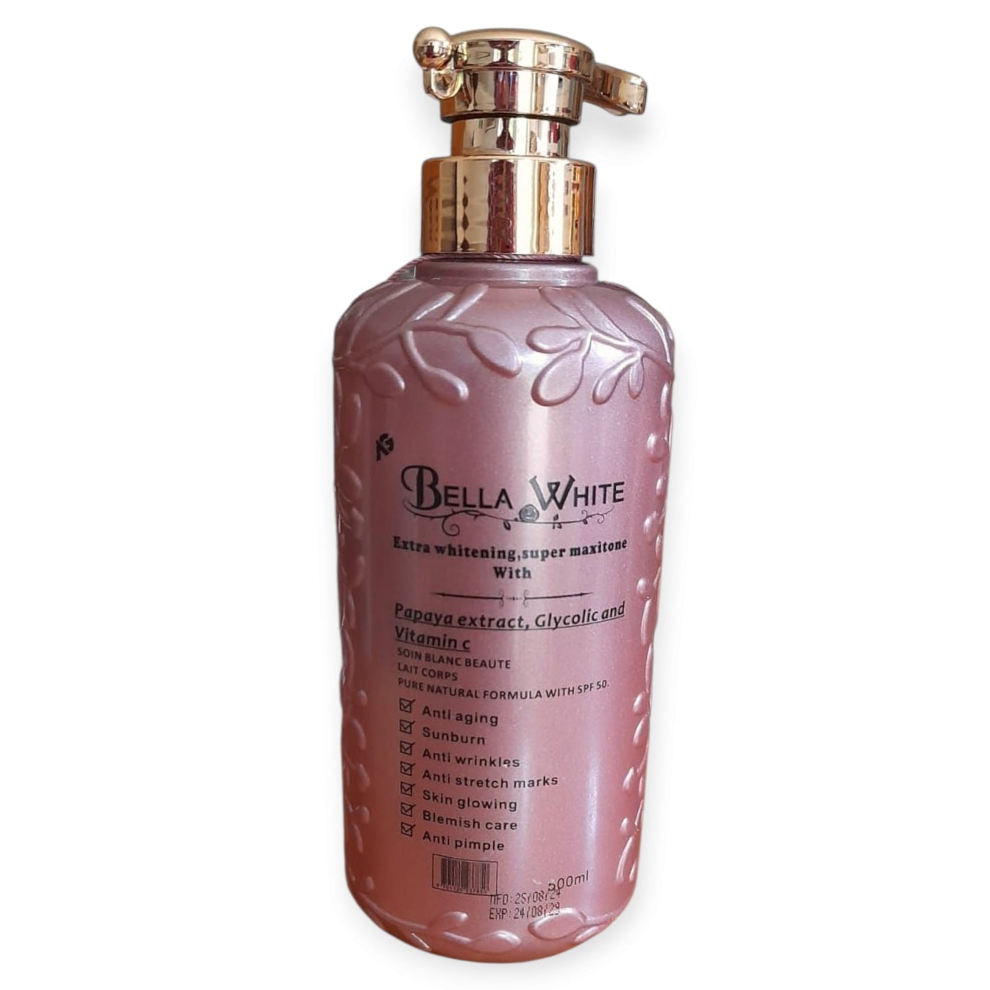 Bella White with Glutathion Glow Body Milk (Gold) — 500 ml