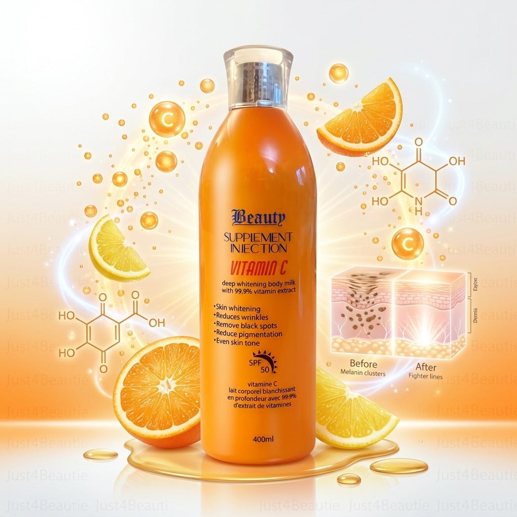 Beauty Supplement Injection Vitamin C Deep Whitening Body Milk lotion - 400ML